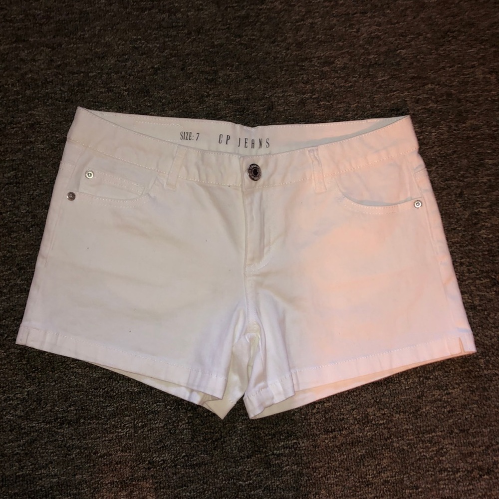 White CP Jeans shorts